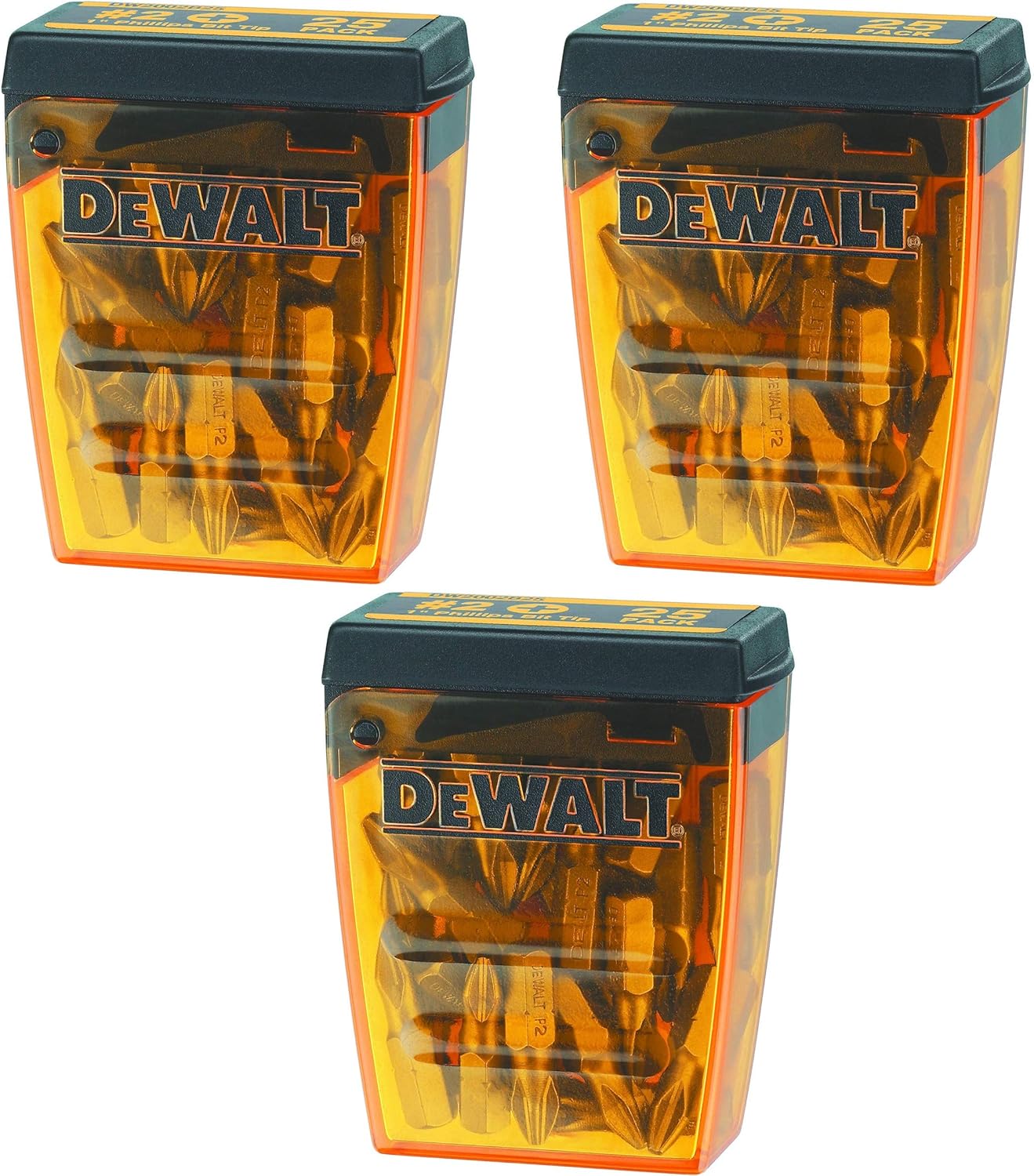 DEWALT DW2002B25#2 Phillips Bit Tip, Sold as 3 Pack, 75 Pieces Total