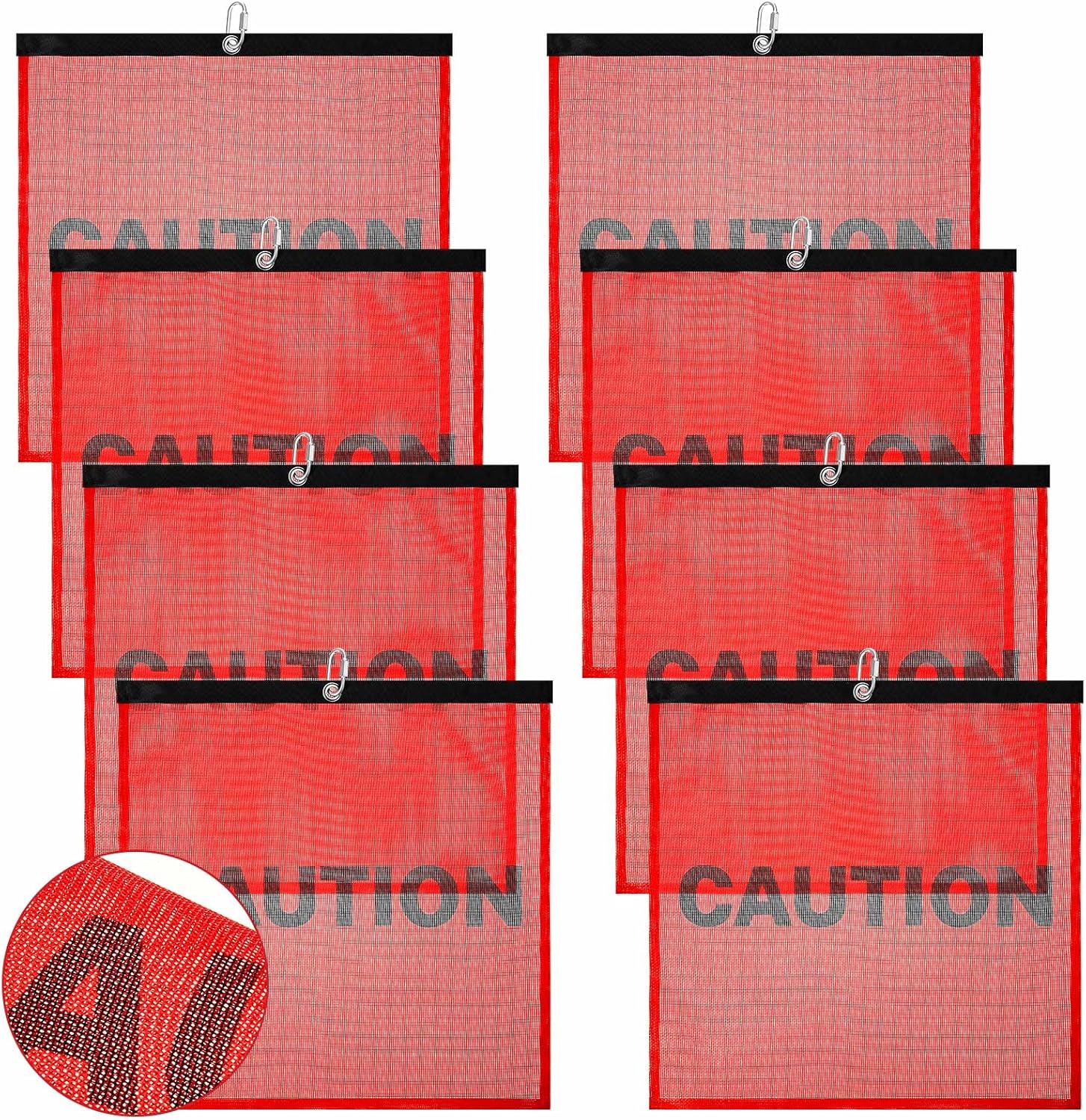 VitalCozy 8 Pcs Red Flag Oversize Load Flags for Truck