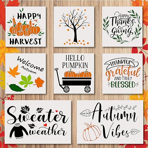 8 plantillas de Halloween para pintar en cajas de madera reutilizables, plantilla de esqueleto de bruja truco o trato para pintar la puerta del