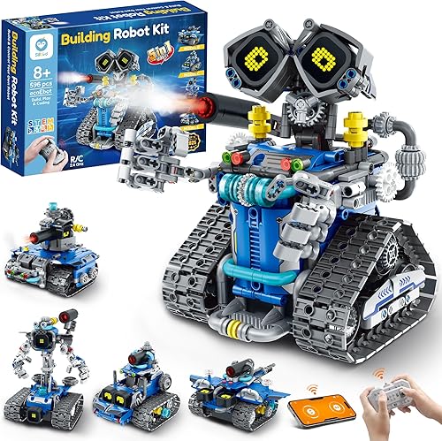 Miniatura 9 de Sillbird Kit de construcción de robot con control remoto para niños de 8 a 14 años, juguete técnico de robótica de codificación STEM, regalos