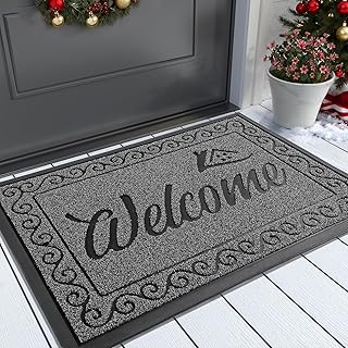 Yimobra Welcome Mat, Heavy Duty Sturdy Door Mats for Home Entrance Outdo...
