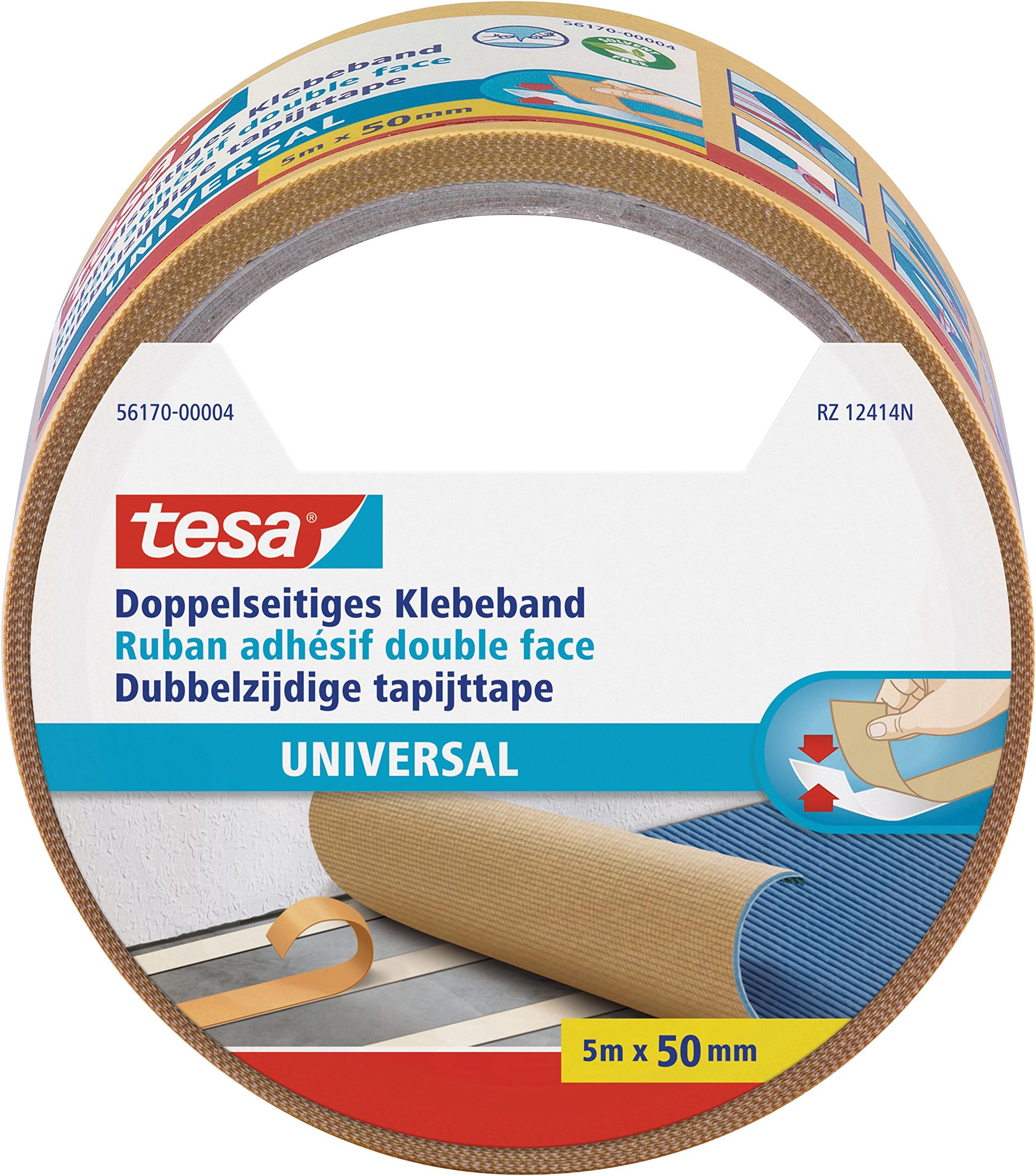 tesa Double-Sided Tape Universal Yellow/Brown/White