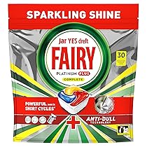 Fairy Platinum Detersivo Pastiglie Lavastoviglie Plus Complete, Brillantante, 150 Capsule, Limone, Tecnologia Anti-Opaco, Contro Il Grasso e le Incrostazioni Ostinate Anche Nei Cicli Brevi