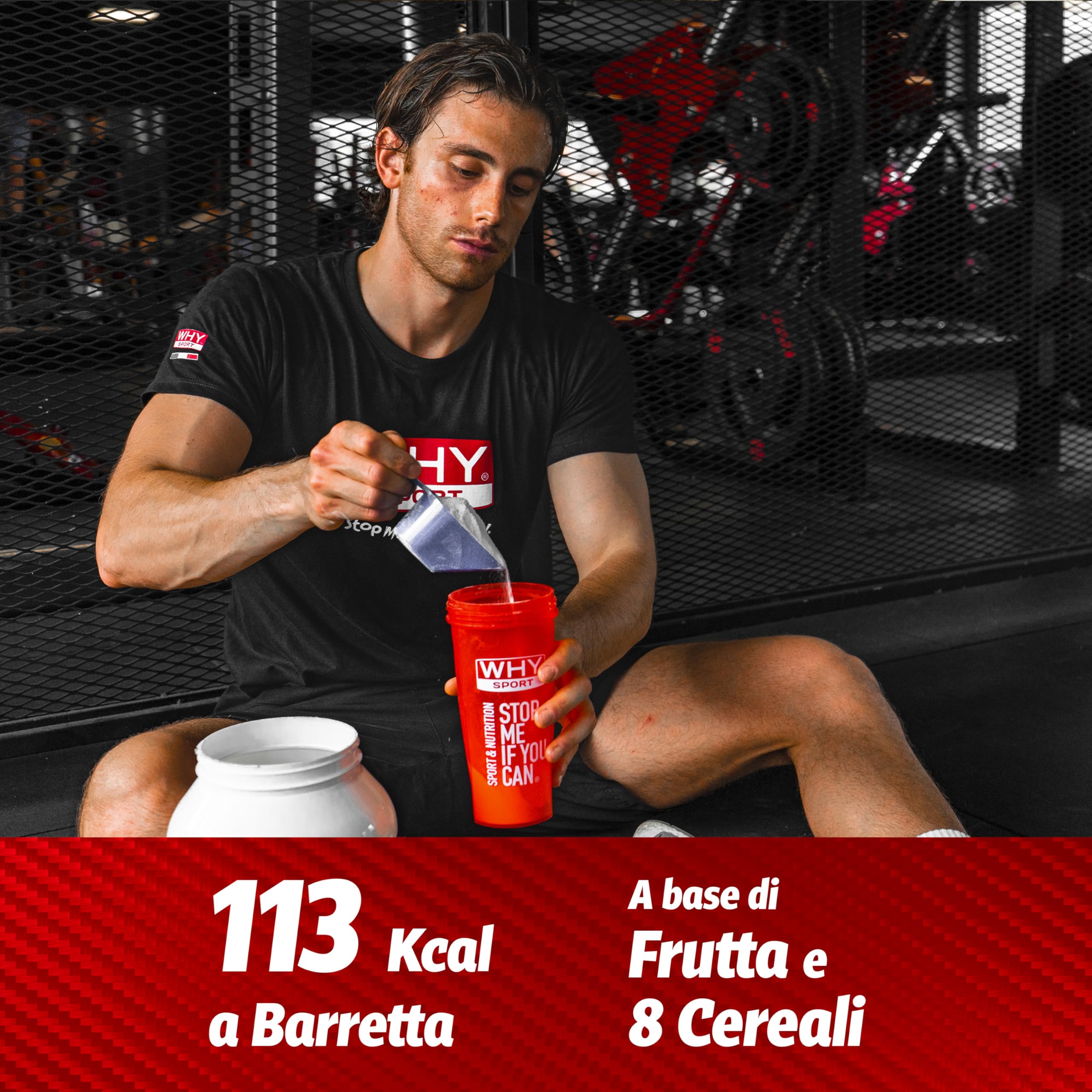 WHY SPORT ENERGY CRISP - Barrette Energetiche alla Frutta - Gusto Fragola - Box da 24 Barrette - 30 gr