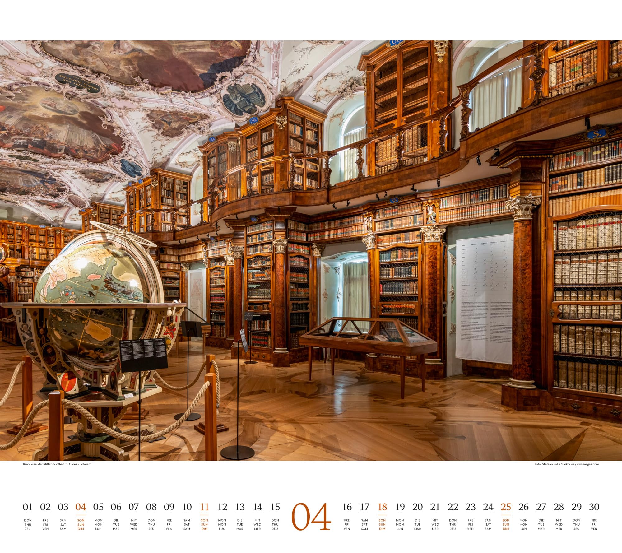 Welt der Bücher Kalender 2027 | Bildgewaltiger Bibliotheken-Kalender im großen Querformat (54x48 cm) | Eindrucksvolle Architektur von Büchereien