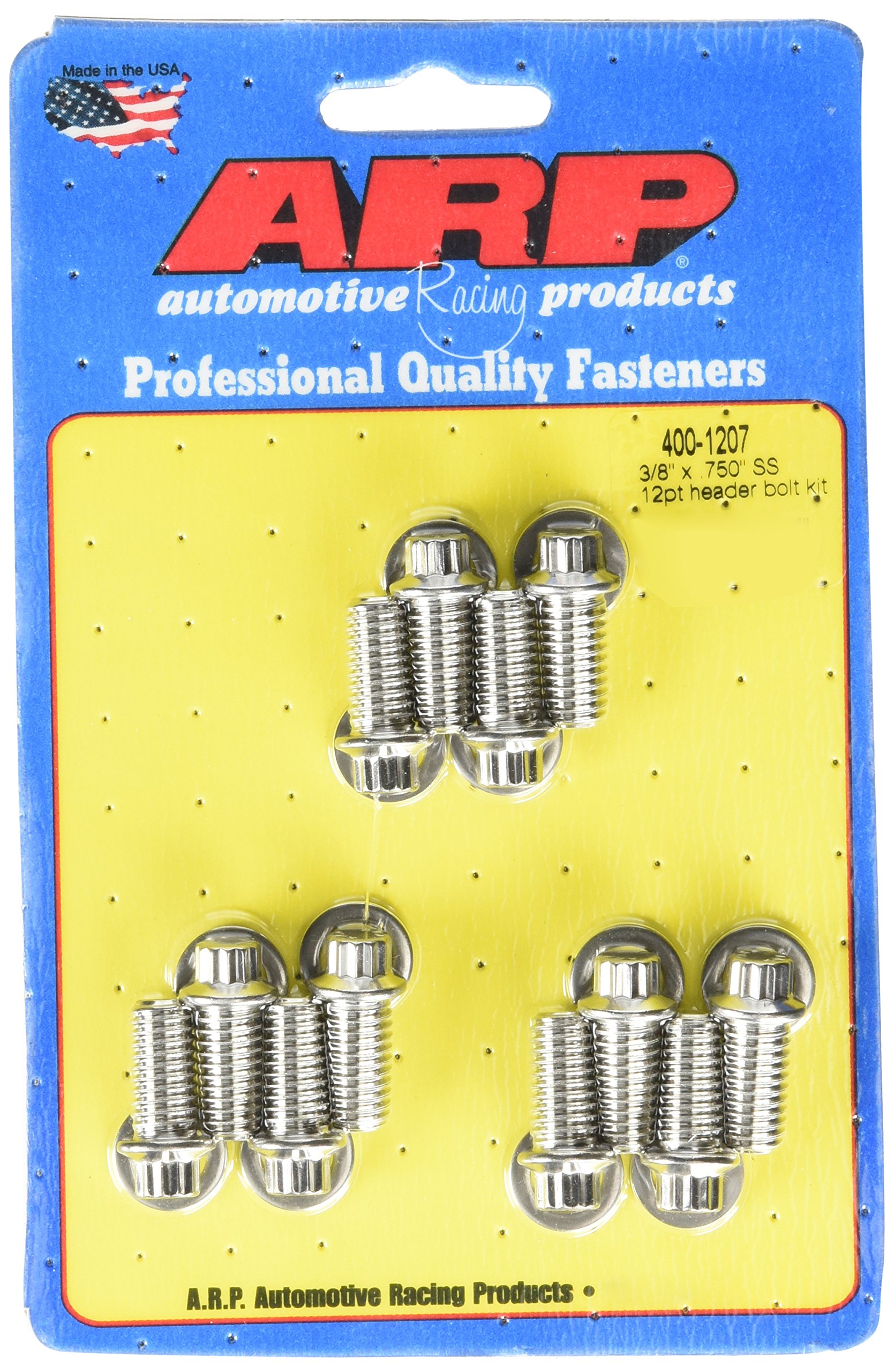 ARP 4001207 Stainless 300 12-Point Header Bolt Kit - Pack of 12
