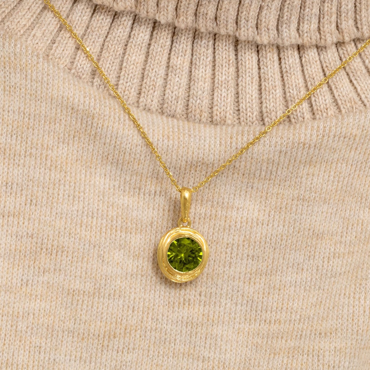 JEAN RACHEL JEWELRY 14K Gold Plated Sterling Silver Necklace for Women - Cubic Zirconia Bezel Set Vintage Design - Hypoallergenic, Lead & Nickel Free - Handcrafted Statement Necklace - Image 2