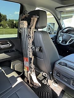 Universal Bow Hanger Headrest Mount, Black, Archery Equipment Storage for Vehicle. New and Improved