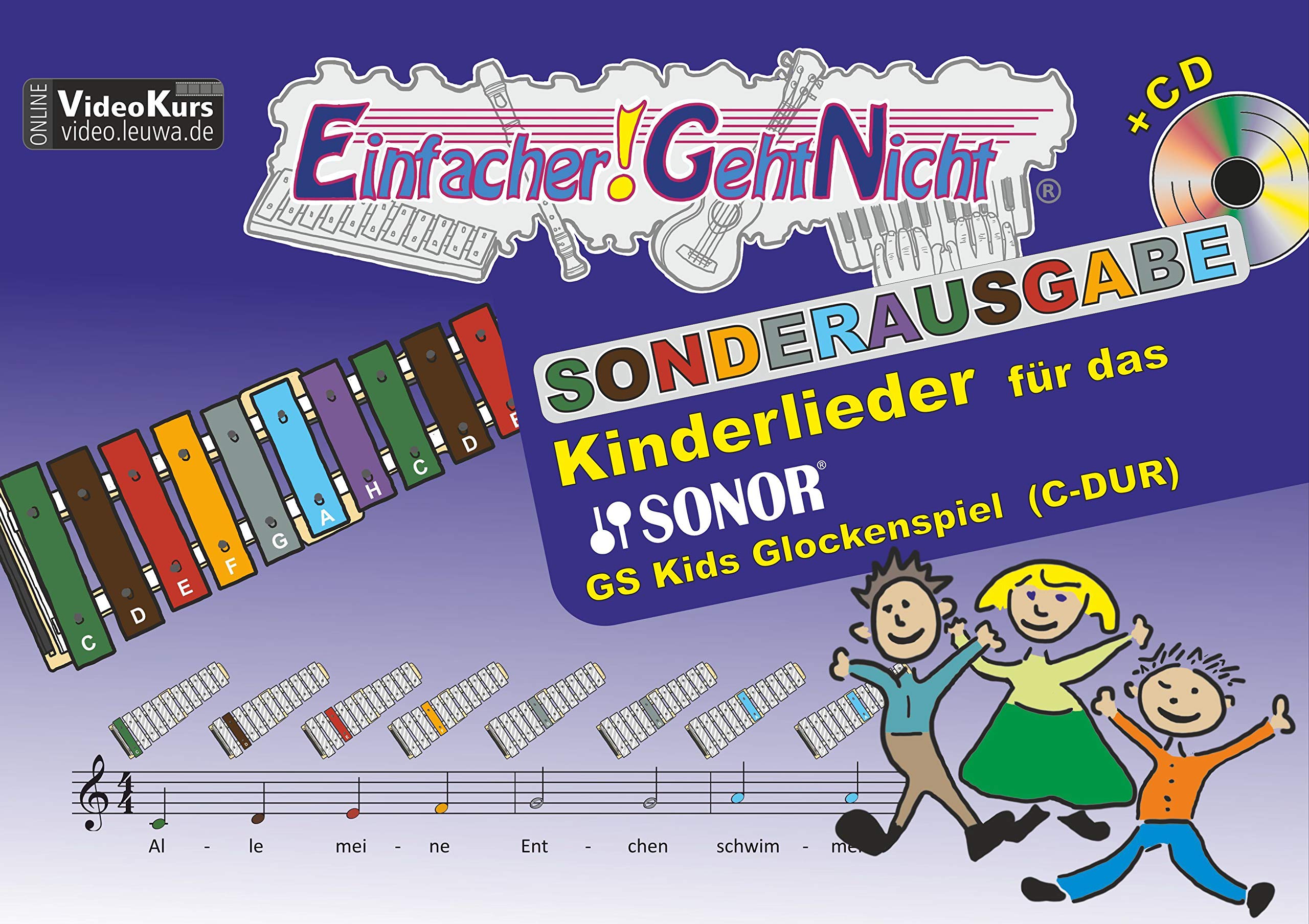 Livre chansons glockenspiel Sonor GS pour apprendre la musique facilement