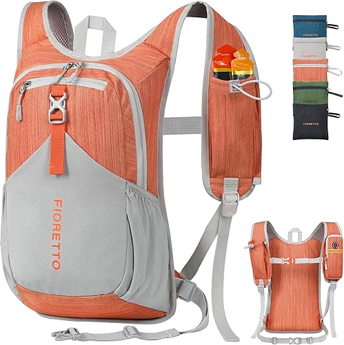 Miniatura 56 de FIORETTO Mochila de senderismo de 15L para mujeres y hombres, mochila mini plegable, ligera, pequeña mochila de día para camping, viaje, al aire
