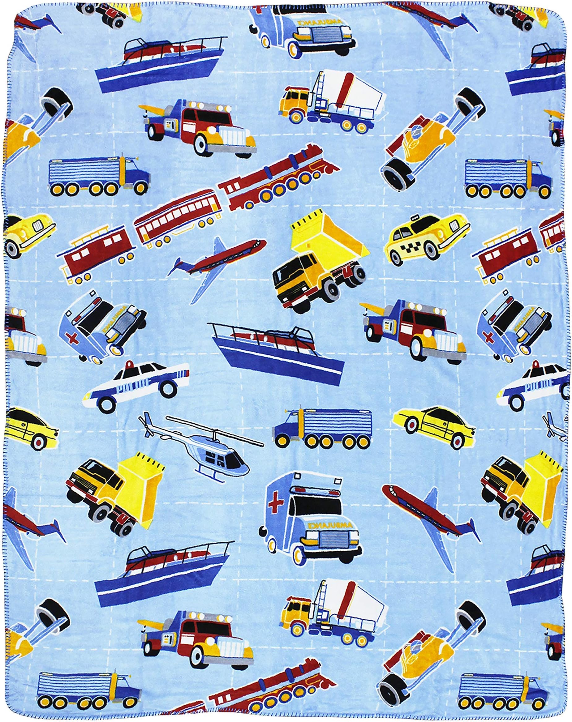 Transportation Microfleece Throw, 50 x 60"