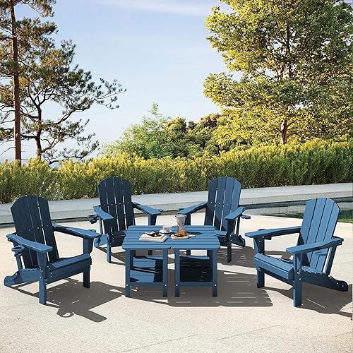 Miniatura 81 de SERWALL Mesa auxiliar doble Adirondack rectangular, color marrón