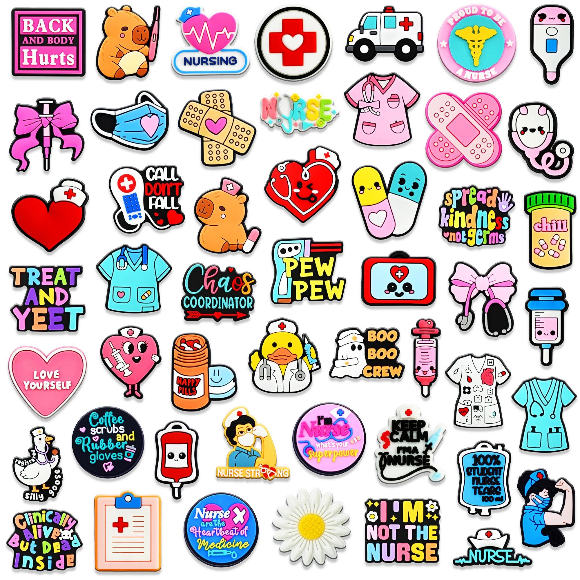 Backpack Pins, Bulk Funny Cute Pins Aesthetic Lapel Pin for Backpacks/Jackets/Hats/Bags Women Nurse Teens Gifts