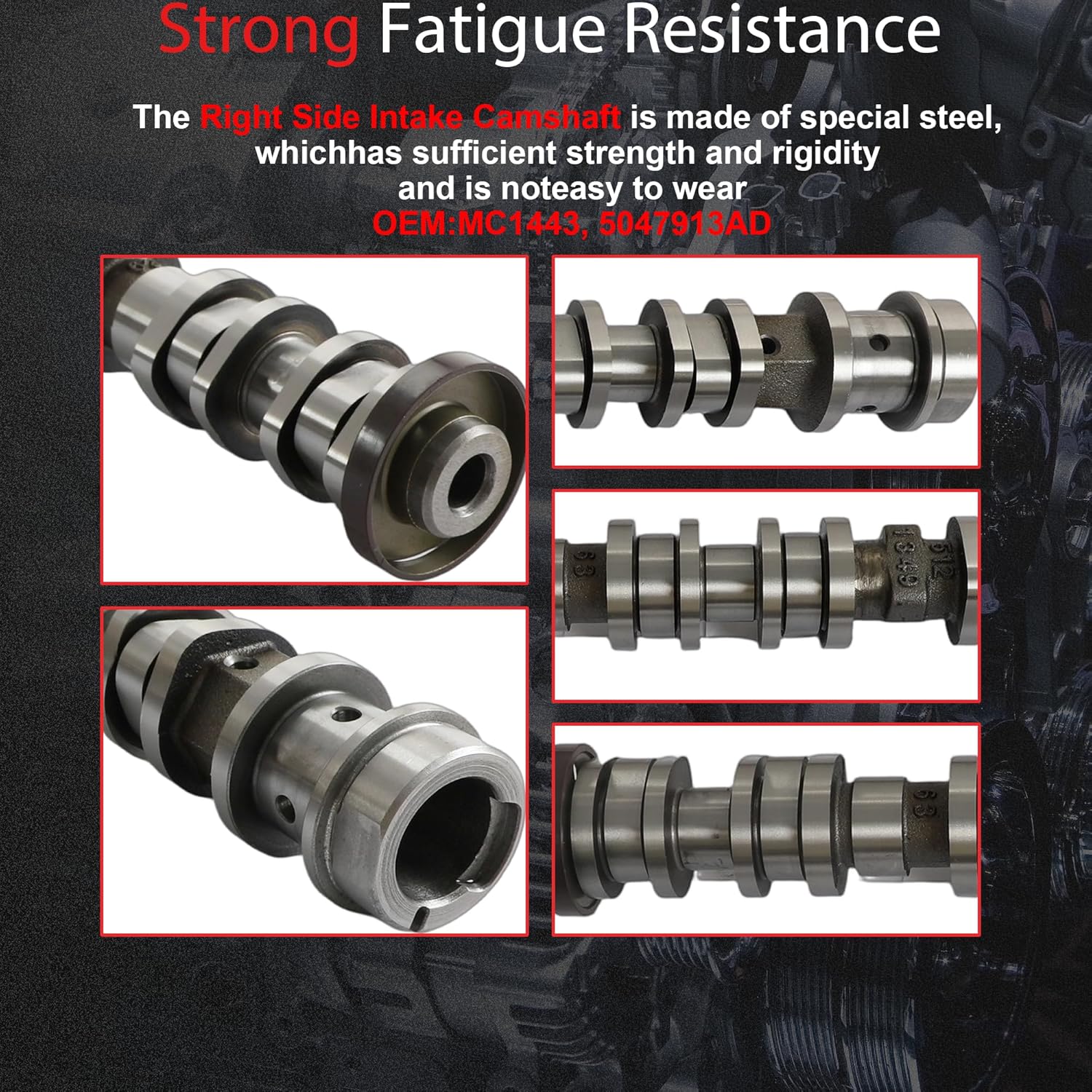 3.6 Engine 4pcs Camshaft (Left & Right Intake & Exhaust) Fit For Dodge Voyager Chrysler Pacifica Voyager RAM 1500 ProMaster 1500/2500/3500 Jeep Gladiator Grand Cherokee/L/WK V6 3.6L 2016-2024