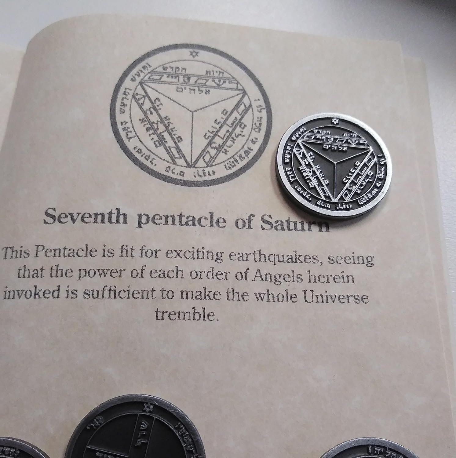 King Solomon's 44 Pentacle Metal Coin Talismans Set All The Planetary Seals from The Key of Solomon