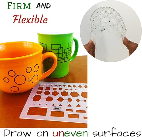 Vista 4 de Mr. Pen Curva francesa y plantilla de regla, 6 piezas