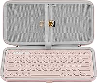 Vista 9 de Geekria Funda de transporte para teclado, funda protectora de viaje rígida para teclado compacto pequeño, compatible con Logitech K380, Logitech
