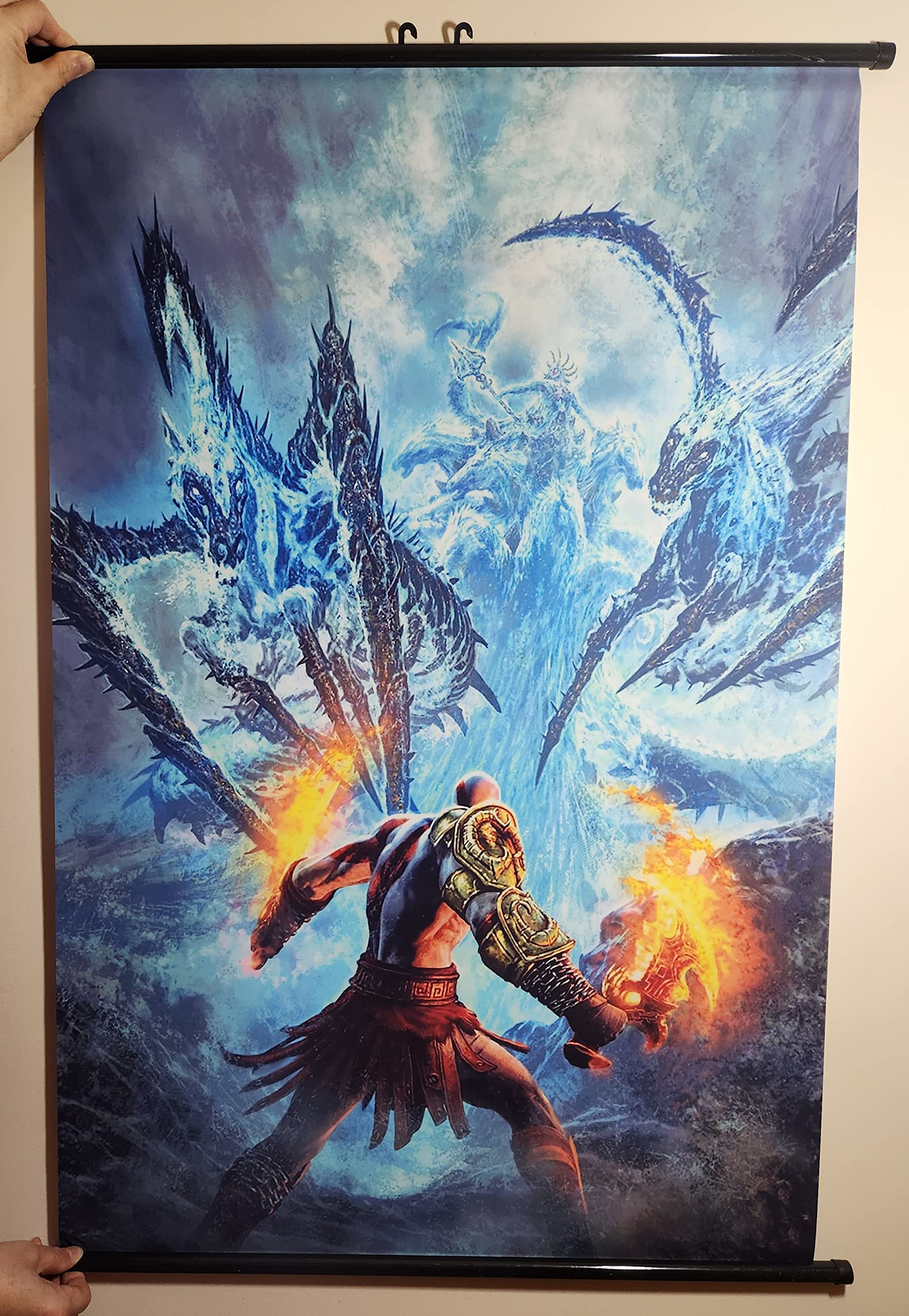 Amazon.com: Tina Art God Of War Kratos Gaming Cool Large Framed