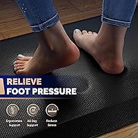 Vista 3 de FEATOL Tapete antifatiga para estar de pie, tapete ergonómico extra grueso 9/10 para escritorio de pie, cómodo y duradero de espuma viscoelástica