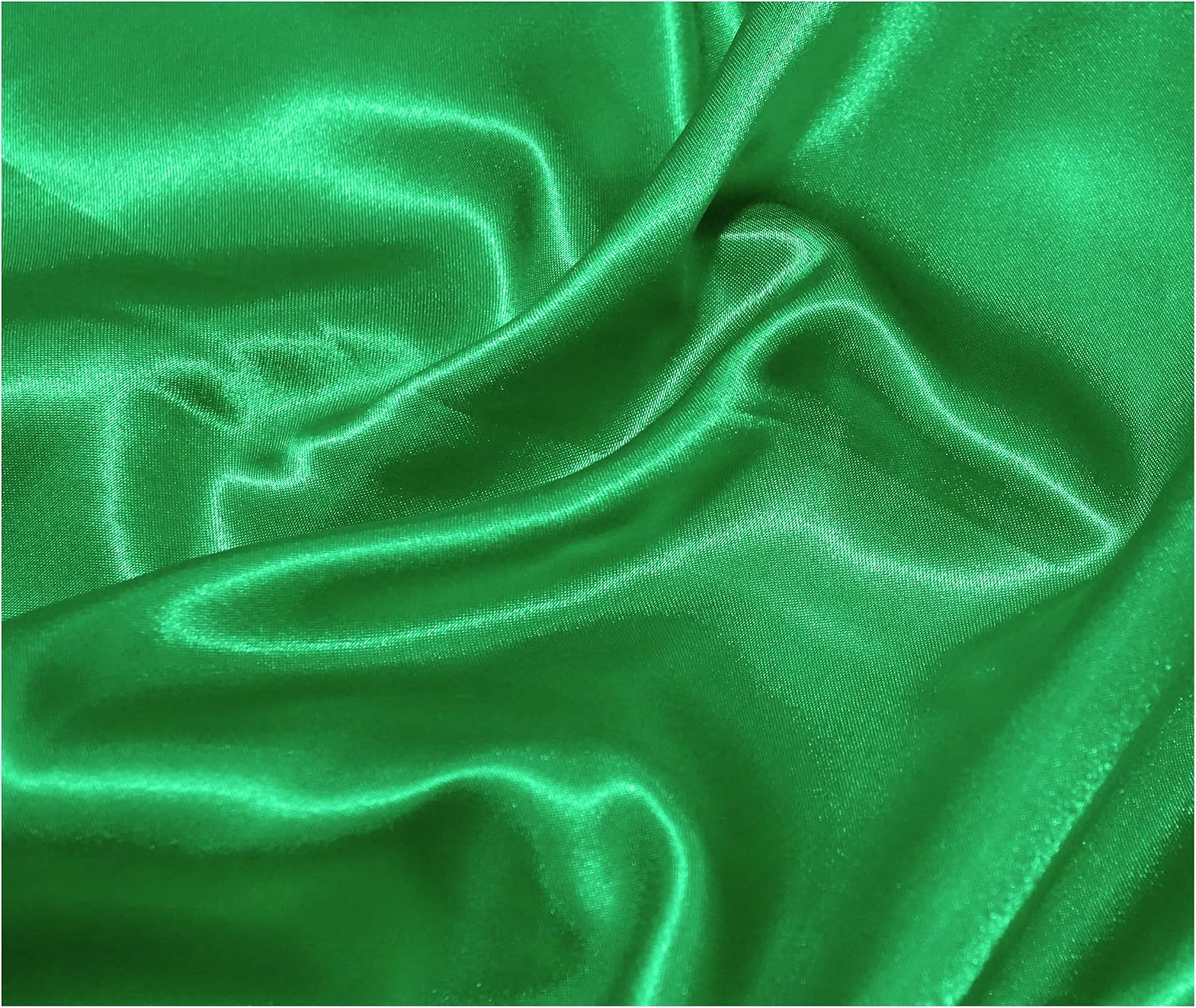 Silky Satin Polyester Fabric for Dressmaking Wedding Crafts Quilting Sewing 150cm Wide (200 x 150cm / 79" x 60", Emerald Green) - Image 4