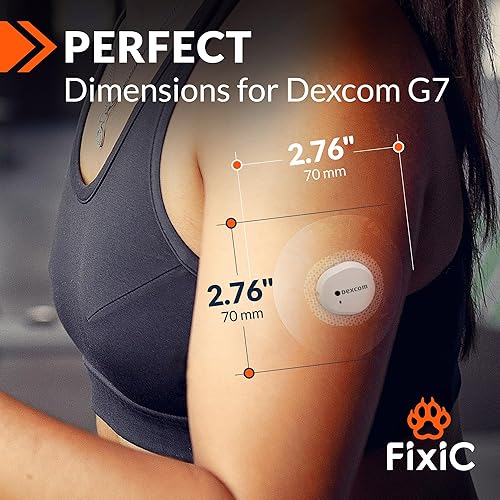 Miniatura 12 de FixiC Parches adhesivos para G7 y Stelo - Paquete de 25 parches adhesivos impermeables de alta calidad - Papel precortado - Parche adhesivo para G7