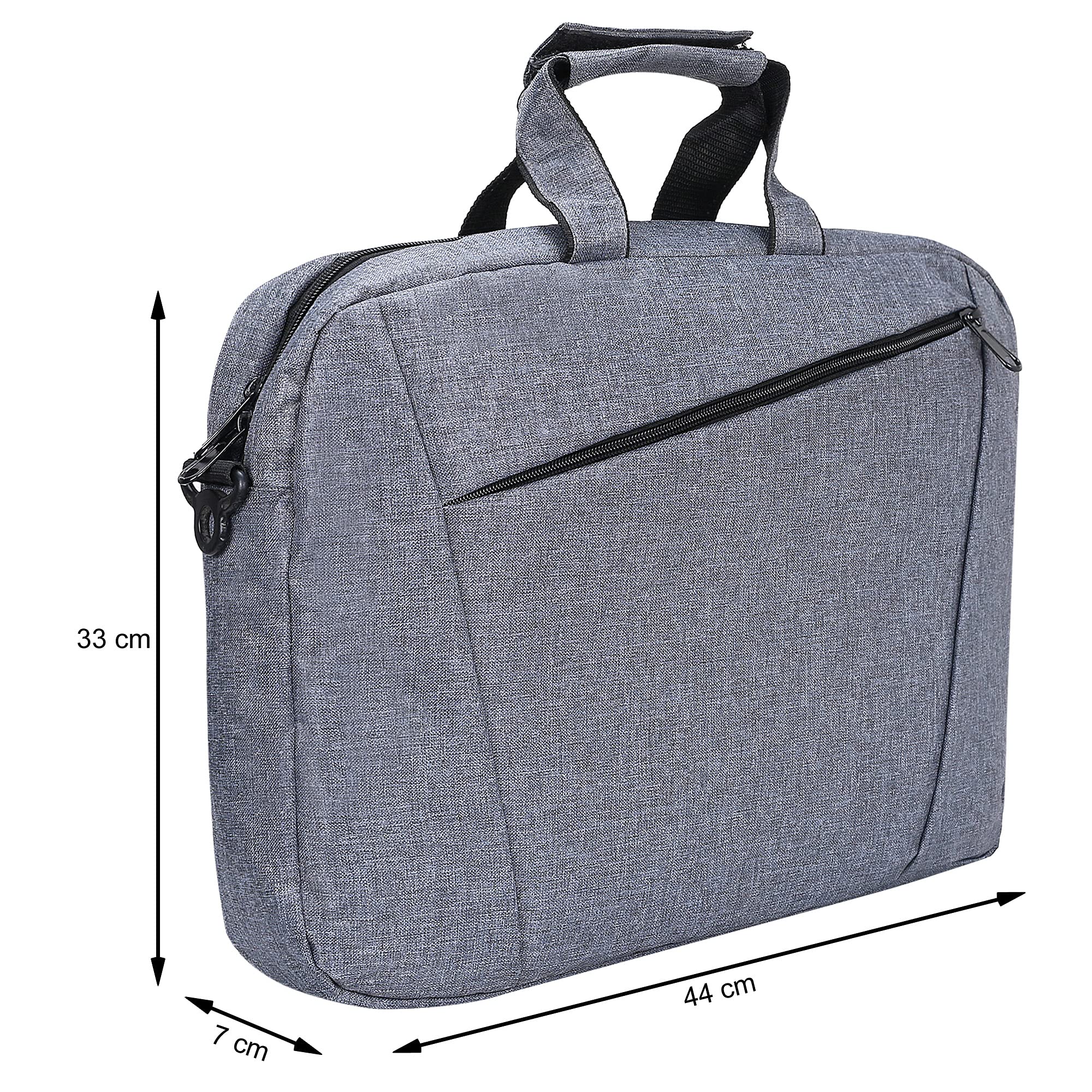ABBASI Cross Office Laptop Bag Briefcase/Notebook/MacBook Business 15.6 Inch Messenger Sling College Bag Water Resistant Laptop Bag Tablet Business Carrying Handbag for Women and Men (Dark Grey) 3