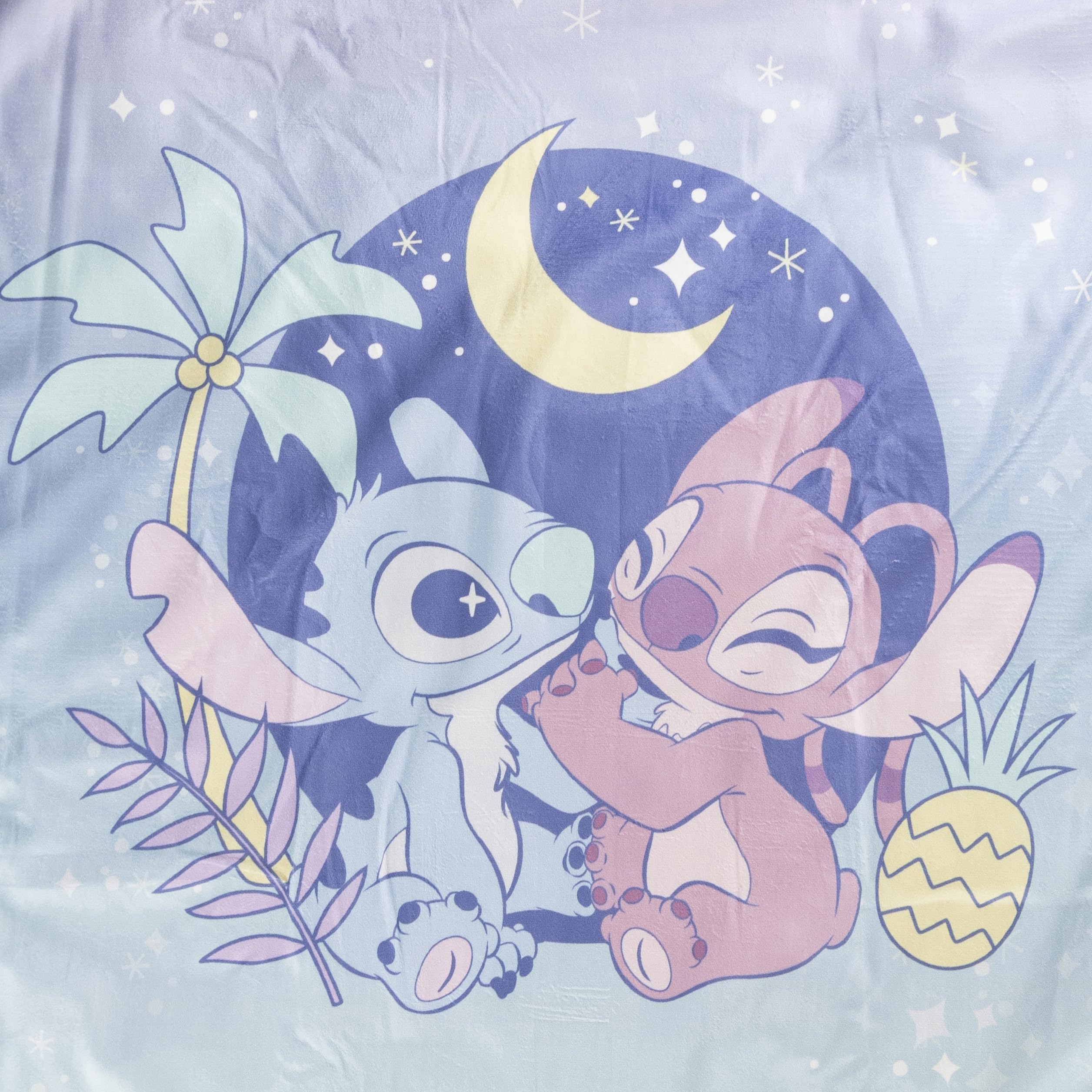 Set de 2 con Almohada y Manta de Lilo y Stitch Disney, Suave Saco de Dormir Infantil con Bolsa y Almohada, para Fiestas de Pijamas, Viajes y acampadas