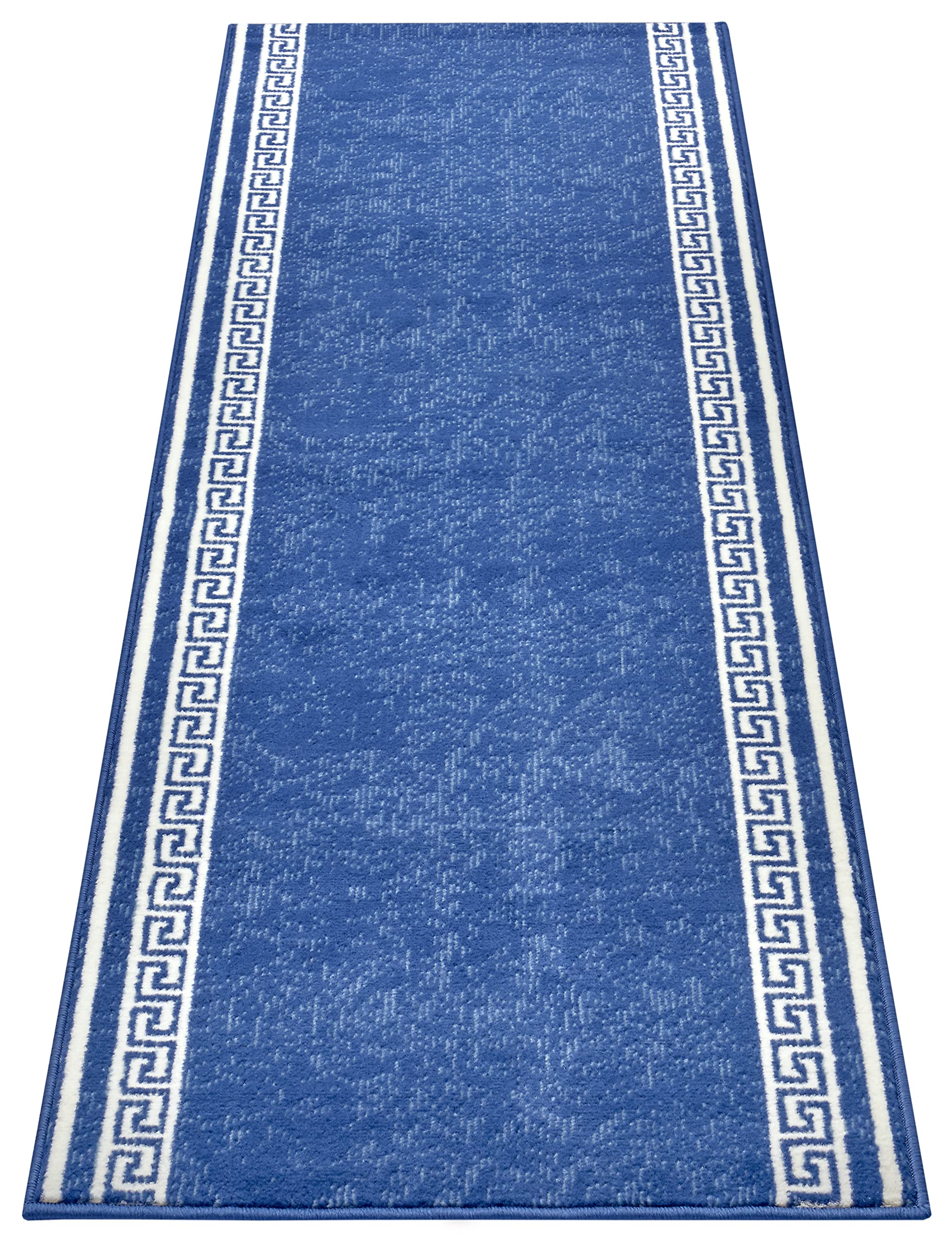 HANSE Home Tapis de CASA, 80 x 300 cm, Doux, à Poils Courts, Design Moderne, pour Couloir, Chambre à Coucher, Chambre d'enfant, Salle de Bain, Salon, Cuisine, Chemin de décoration - Bleu Jean