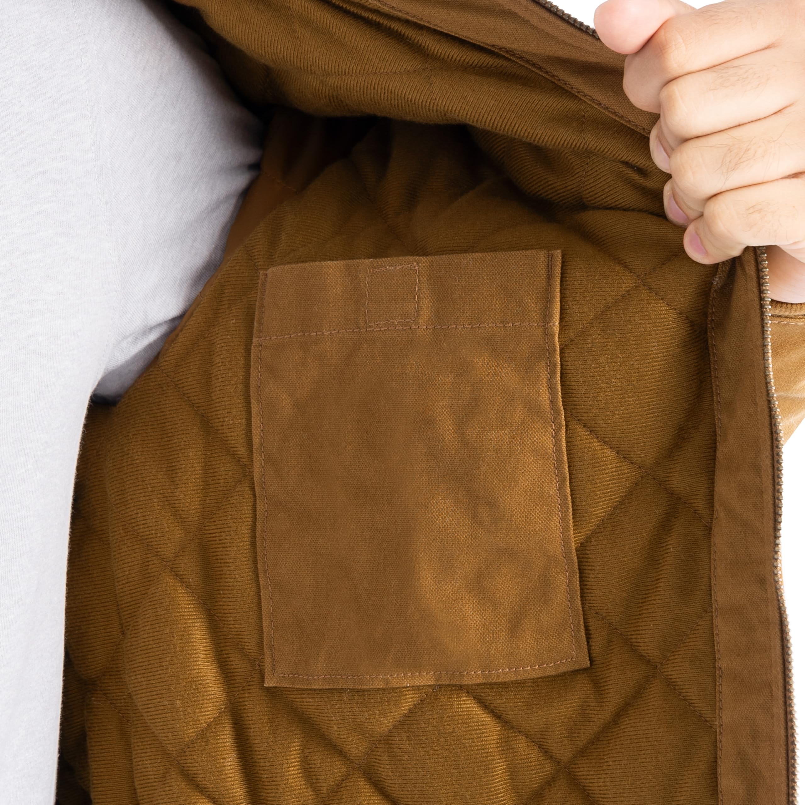 Wrangler Herren Gesteppte Gefütterte Jacke mit Sherpa-kapuze Jacke