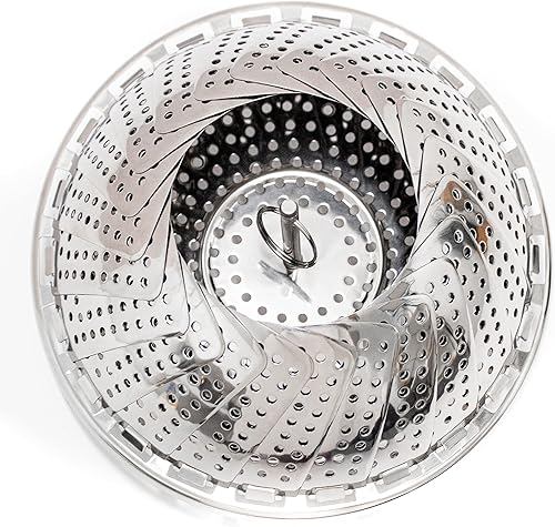 Miniatura 8 de BergHOFF Cesta de vapor de 7 a 11 pulgadas, acero inoxidable 18/8, plegable y expandible, se adapta a la mayoría de ollas y sartenes, acabado
