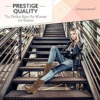 Vista 4 de Charles Albert Botas de vaquero occidentales modernas desgastadas para mujer con lengüetas de tracción