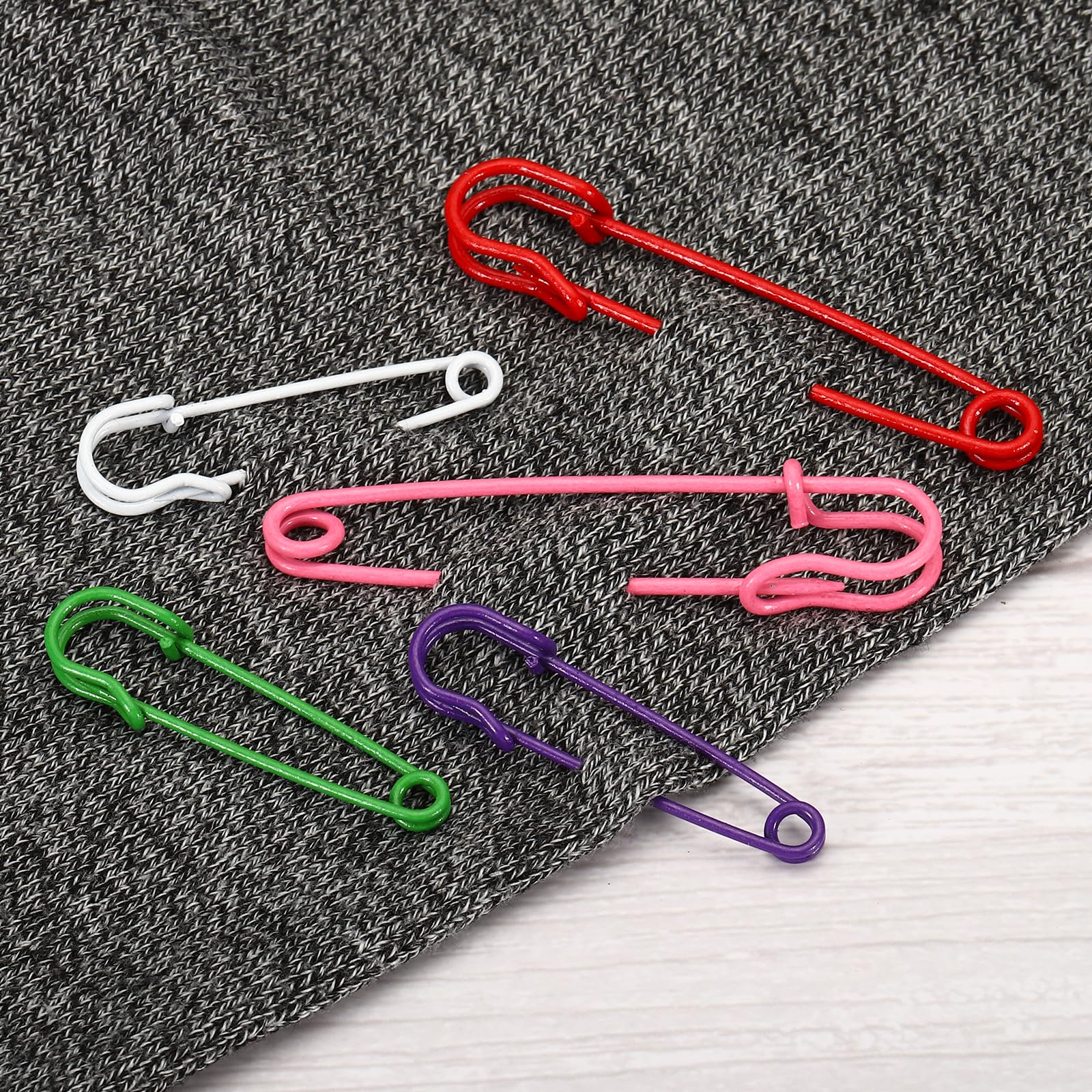 YOKIVE 20 Pcs Safety Pins, Large Metal Sewing Pins, Red, 2.48 Inch - Image 4