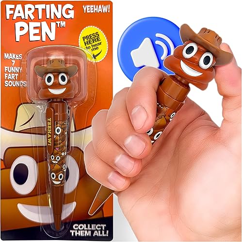 Miniatura 49 de Lapicera sonora de Emoji caca – hace 5 sonidos divertidos de gases – El amigo con gases más divertido que nunca – gracioso para fiestas de niños