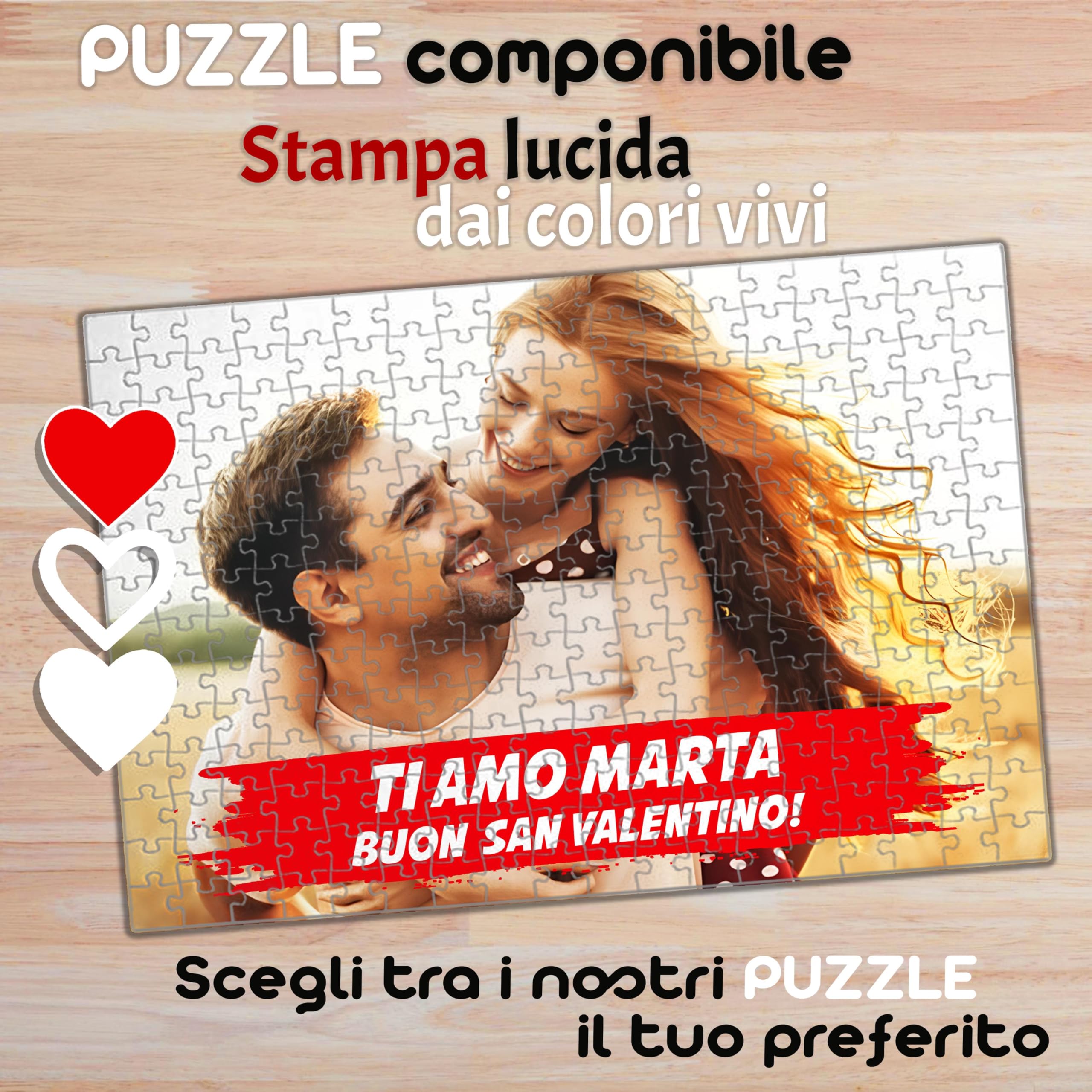 Puzzle Personalizzato con Foto Incorniciabile Regalo Festa Mamma Anniversario Compleanno 180 360 500 Pezzi Stampa HD