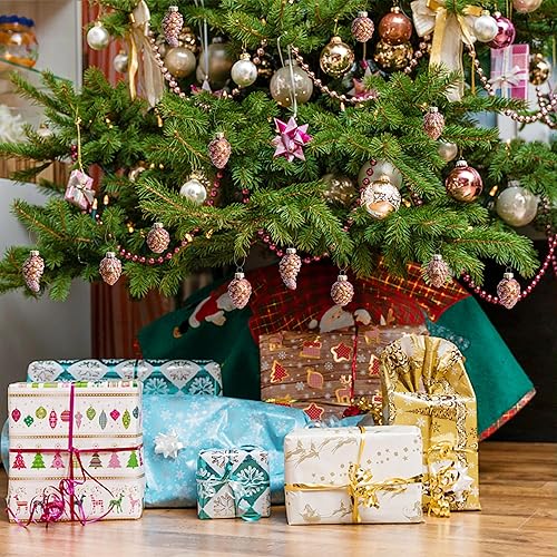 Miniatura 5 de 12 adornos de cristal de piña de Navidad, decoración de cono de pino de vidrio soplado para árbol de Navidad, otoño, Acción de Gracias