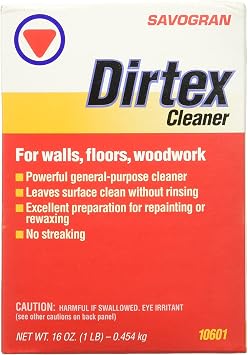 Savogran Dirtex All Purpose Cleaning Powder - 16oz No Rinse Powder Cleanser, Stain, Rust Remover for Walls, Floors, Woodwook, Stainless Steel - Powder Cleaner for Bathroom, Kitchen, Outdoor Use