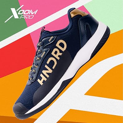 Hundred Xoom Pro non-marking professional badminton shoes for men material: mesh TPU and leather sole: rubber suitable for badminton/tennis/basketball