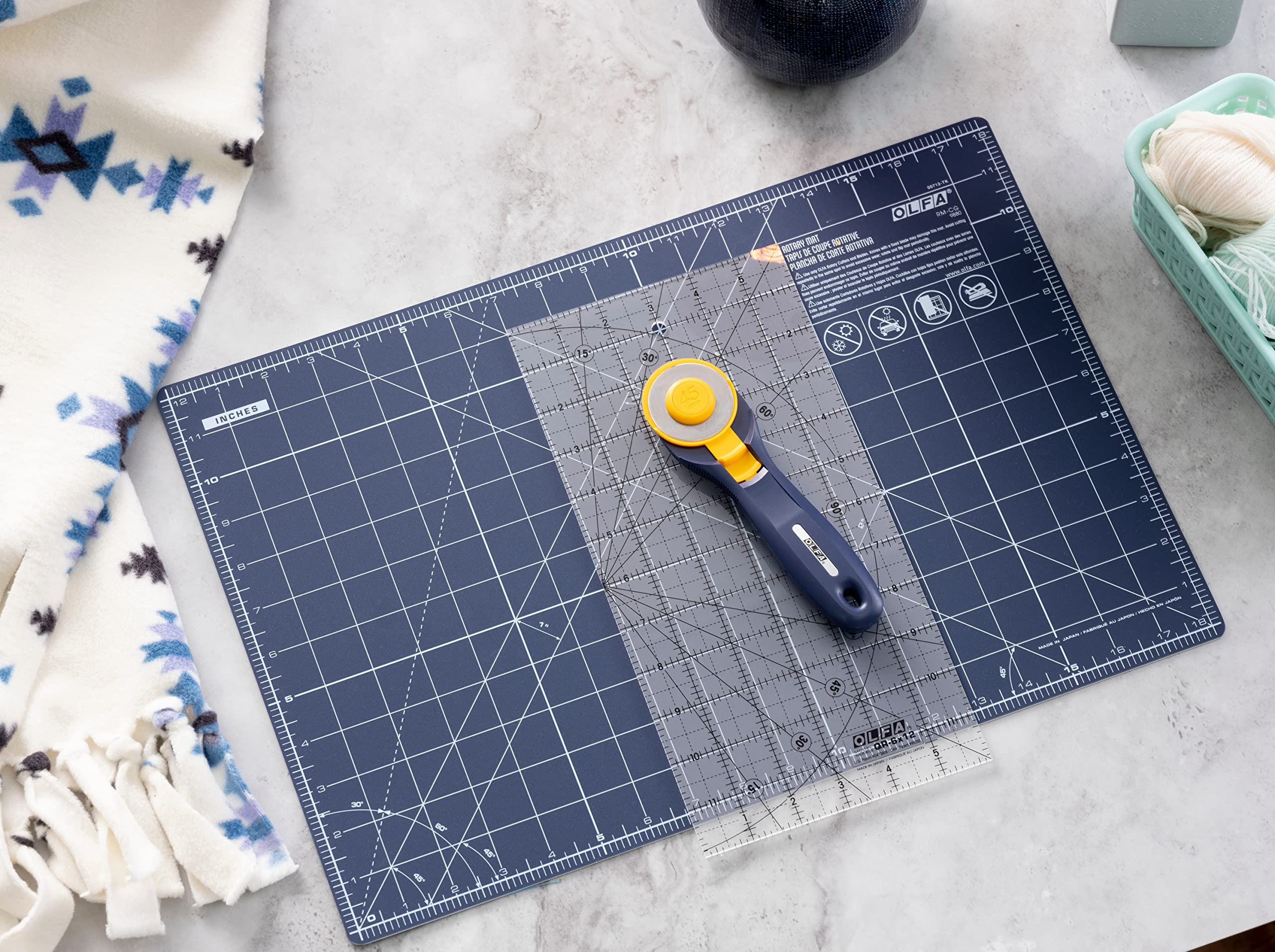 OLFA Splash Quilting/Sewing Kit 6"X12"-Navy
