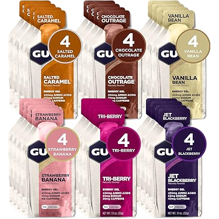GU Energy Original Sports Nutrition Energy Gel, 24-Count, Assorted Flavors