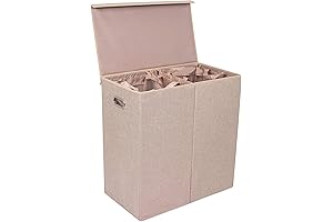 Homykic Laundry Hamper with Lid | Removable Bags and Collapsible Storage