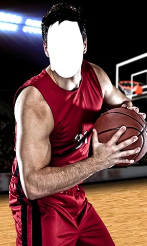 Montagem da foto do basquete