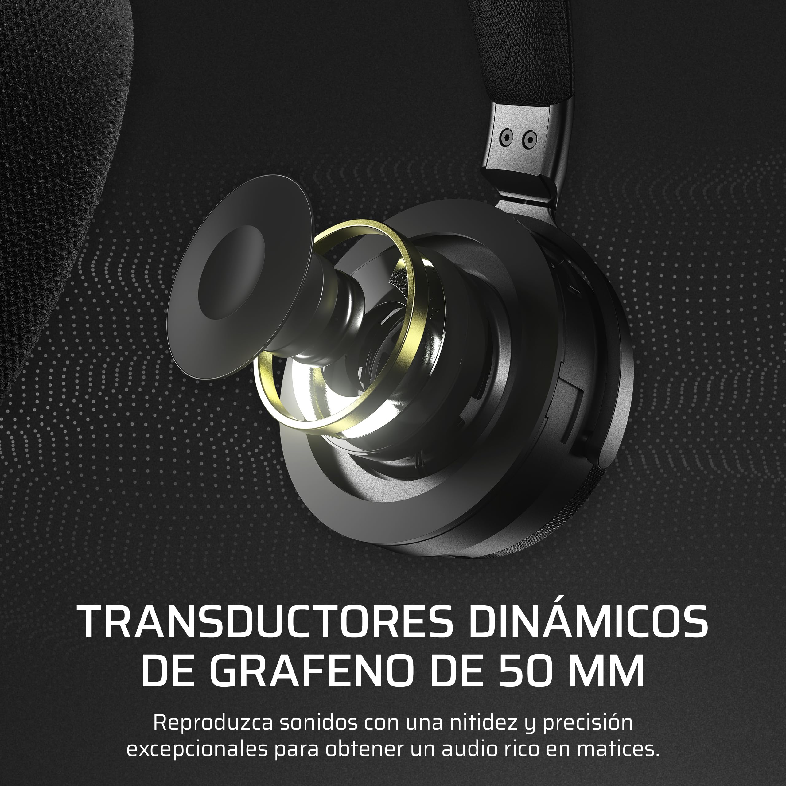 Corsair Virtuoso MAX Wireless Auriculares para Juegos con Bluetooth – Dolby Atmos, SoundID, Cancelación Activa del Ruido, Micrófono de Calidad Broadcast, para PC, Mac, PS5, PS4 – Carbono
