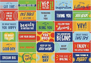GSM Brands Motivational Cards for Employee Appreciation - Set of 60 Inspirational Kindness Cards 2" x 3.5"