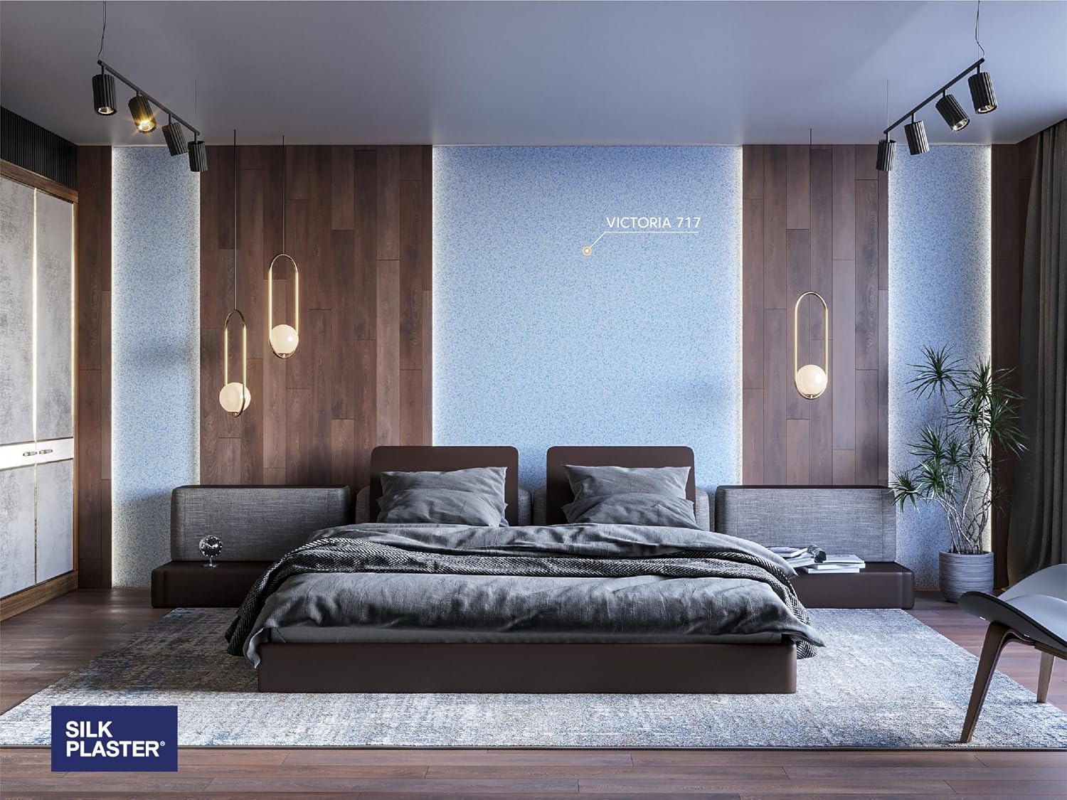 Silk Plaster - Victoria Collection - Liquid Wallpaper - Textured Surface - Paint Alternative - Silk Wallpaper - Victoria 717
