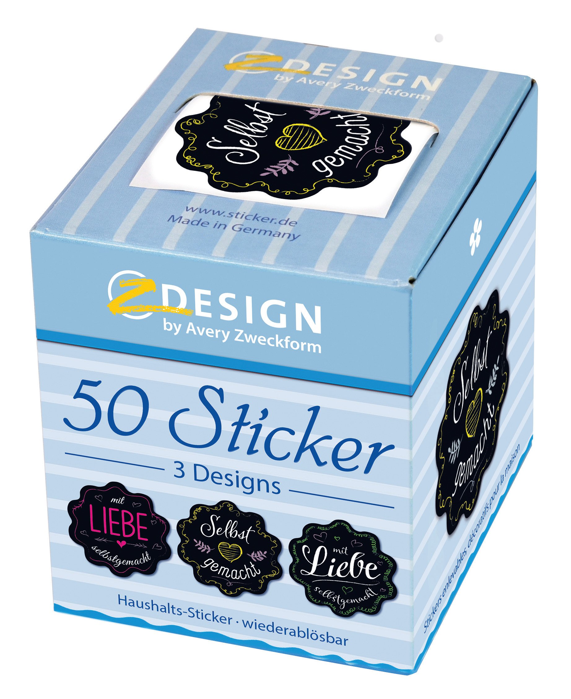 AVERY Zweckform56859 Sticker Roll, Jam, Homemade, 50 Stickers in Dispenser Box)