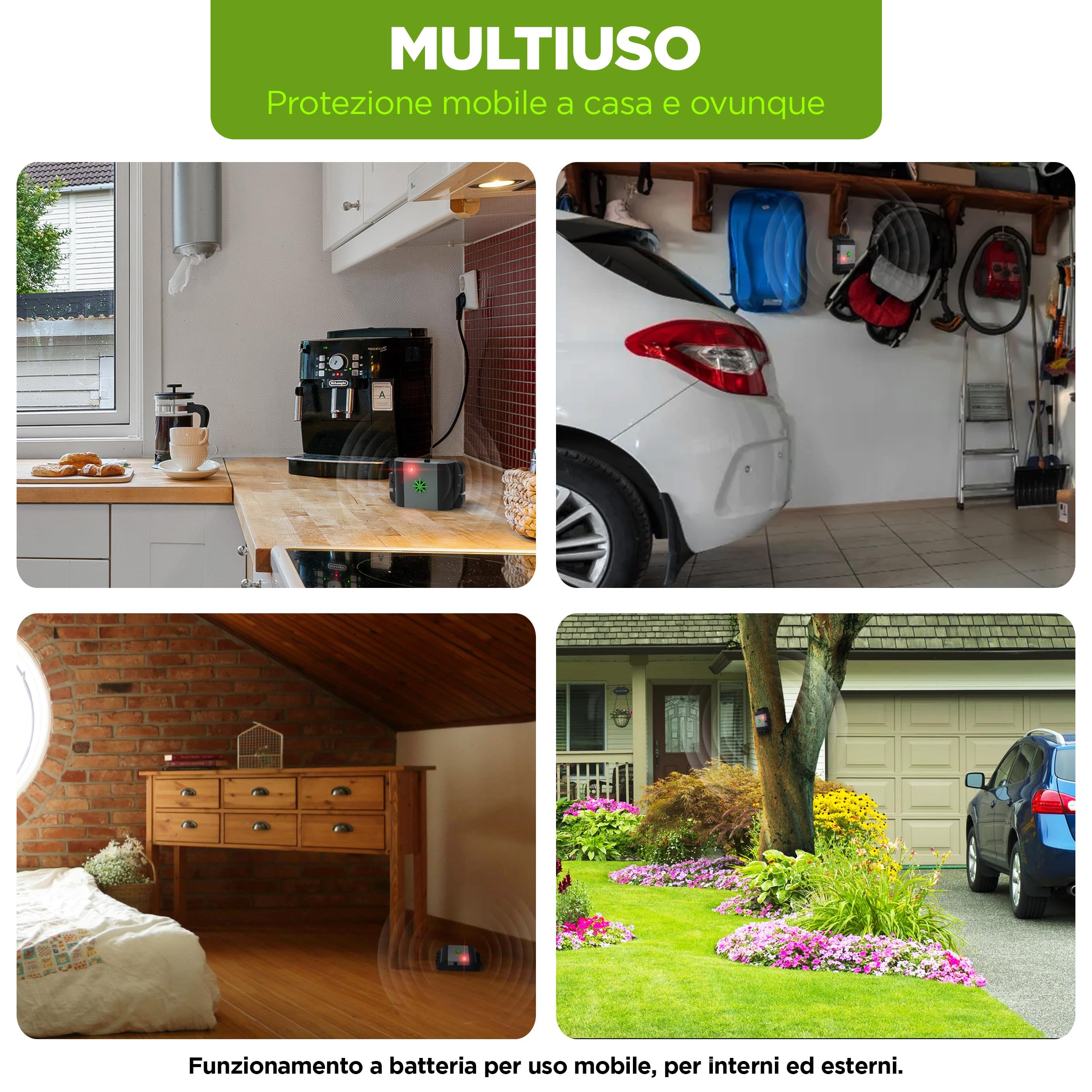 ISOTRONIC Repellente Ultrasuoni Topi e Ratti per Soffitta Garage Giardino, Dissuasore Professionale Senza Veleno, Portata 40m², Protezione Efficace Interno ed Esterno, Difesa Stop Roditori (3 Unità)