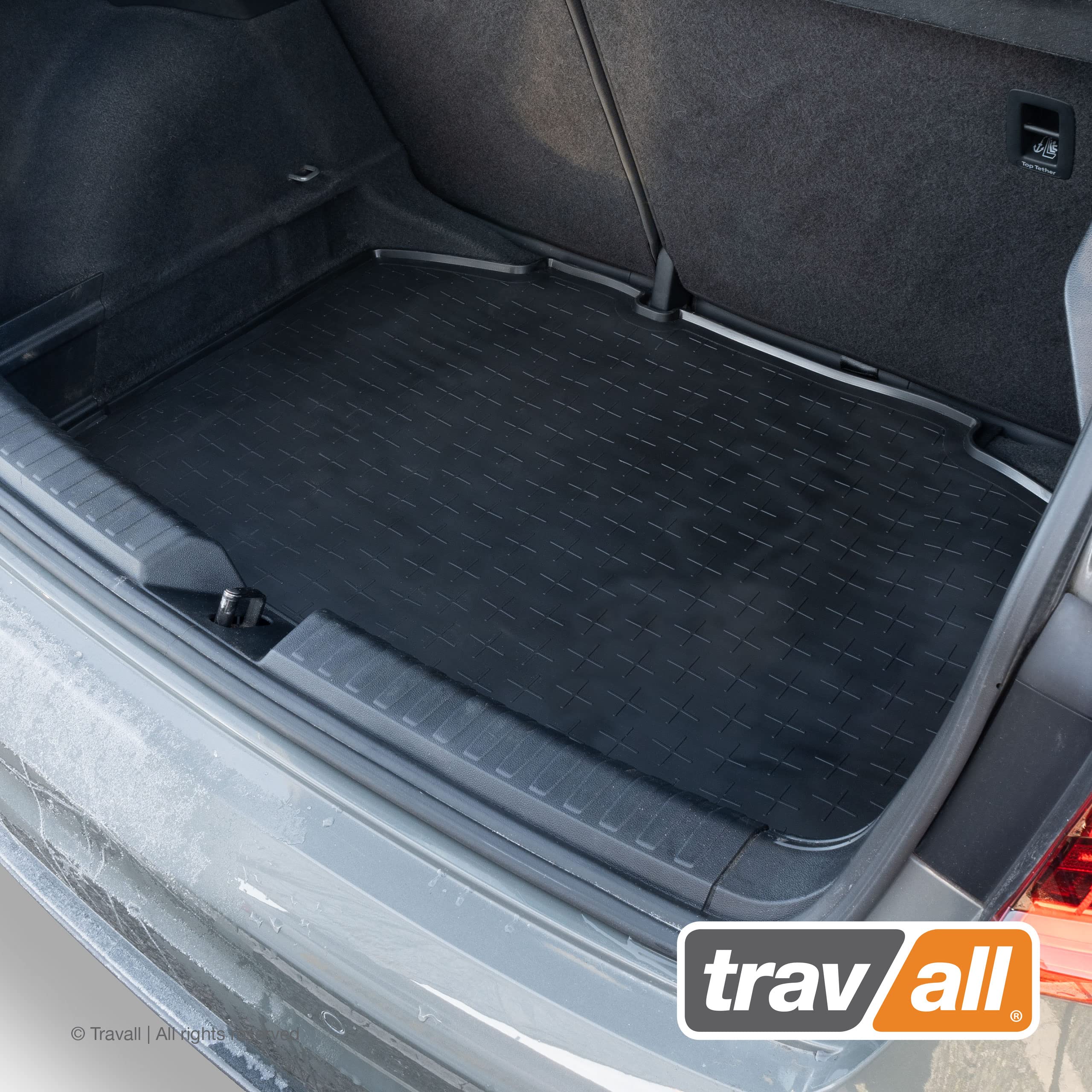 Travall Rubber Boot Mats & Car Mats Bundle Compatible With Audi Q3 (2018- Current) High Floor Heavy Duty Floor Mats Moulded Premium Mats Easy Clean Black With Clips - Anti Slip All-Weather Protection - View #6