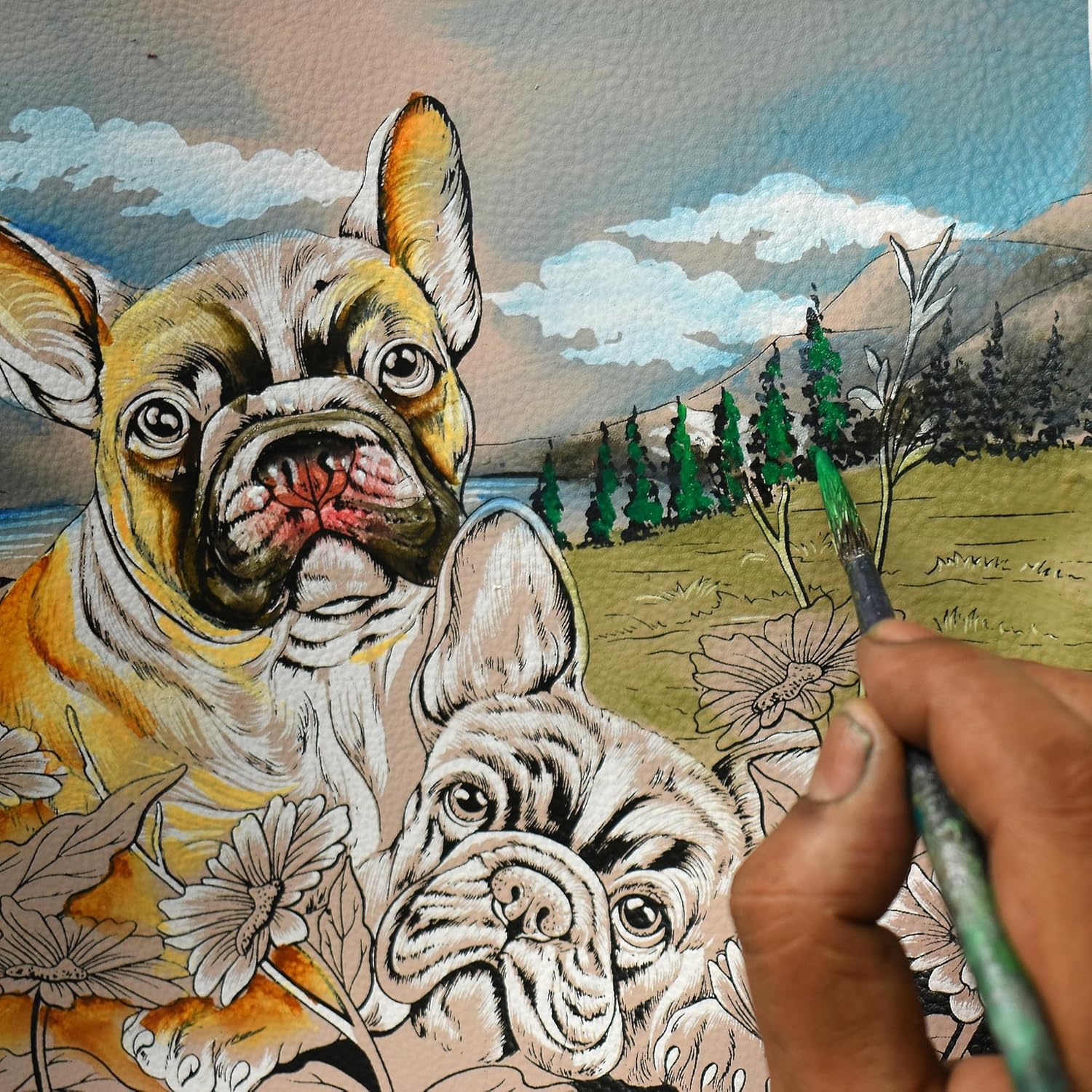 Anuschka Women's Original Hand-Painted Genuine Leather Organizer Crossbody - Image 2