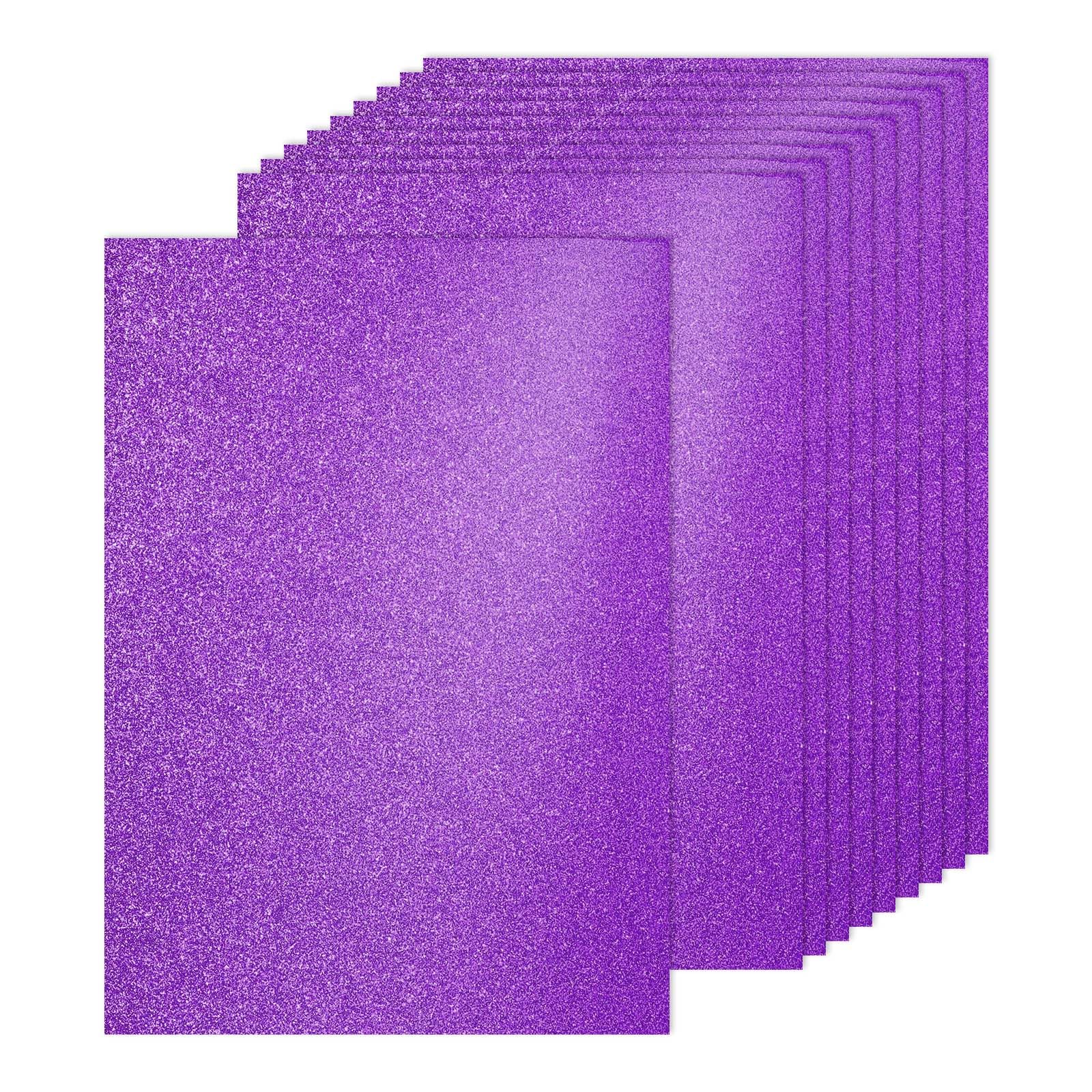 PATIKIL 20Sheets Purple Glitter Cardstock, 8.3x11.7 in A4 Glitter Paper Card Stock Shiny Scrapbook 250gsm Sparkly Paper Large Shimmer for Crafts Scrapbook DIY Art Wedding Party