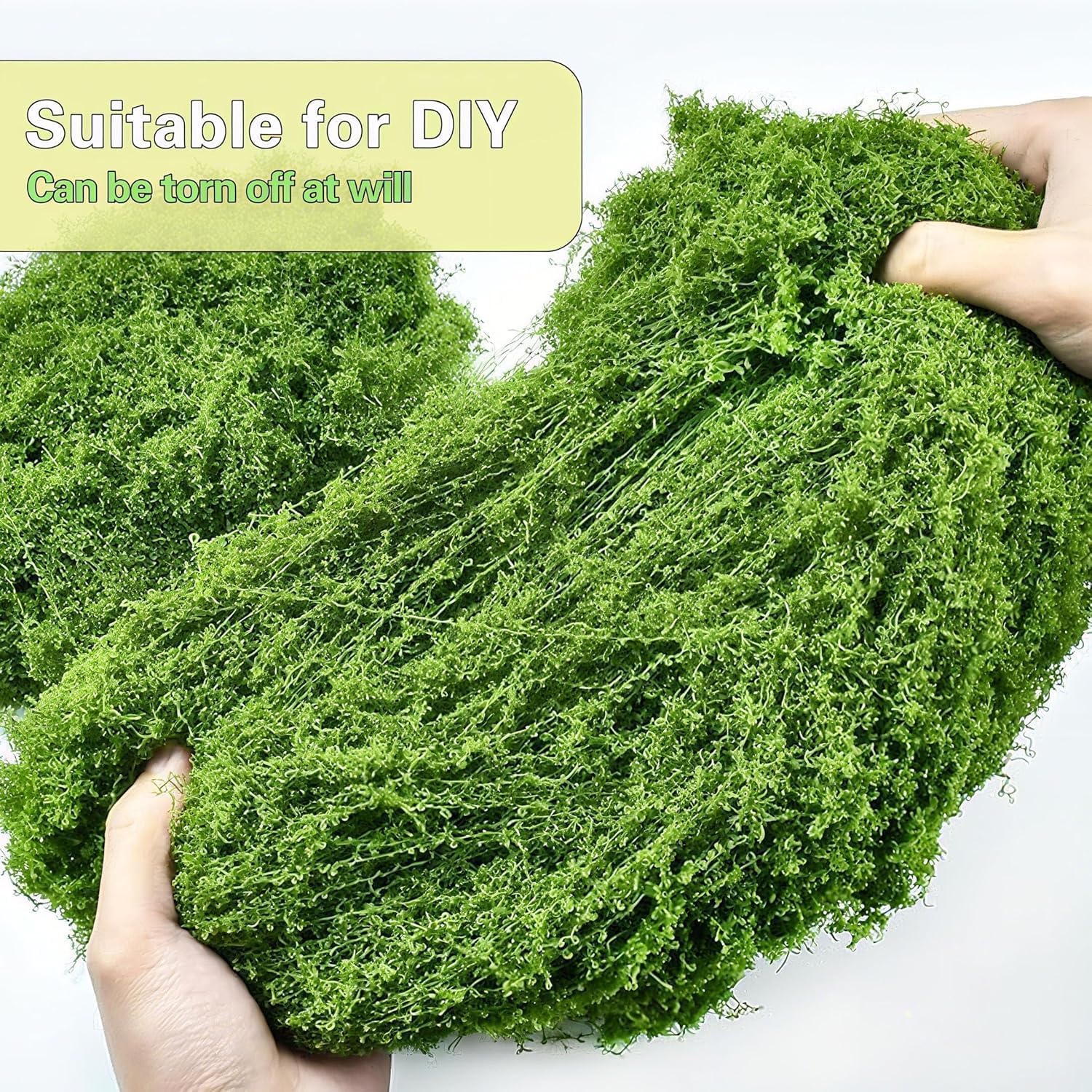 10.5oz Artificial Fake Moss for Indoor Plants, Faux Green Moss Potted Crafts Mosser DIY Garden Decor